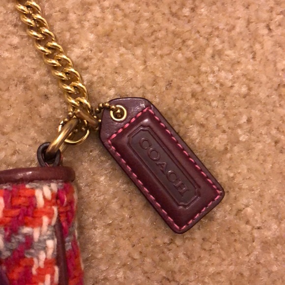 Coach Shoulder Bag Chevron Size OS Color Purple Orange - Picture 4 of 10